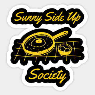 Sunny Side Up Society Egg Drawing Sketch Sticker